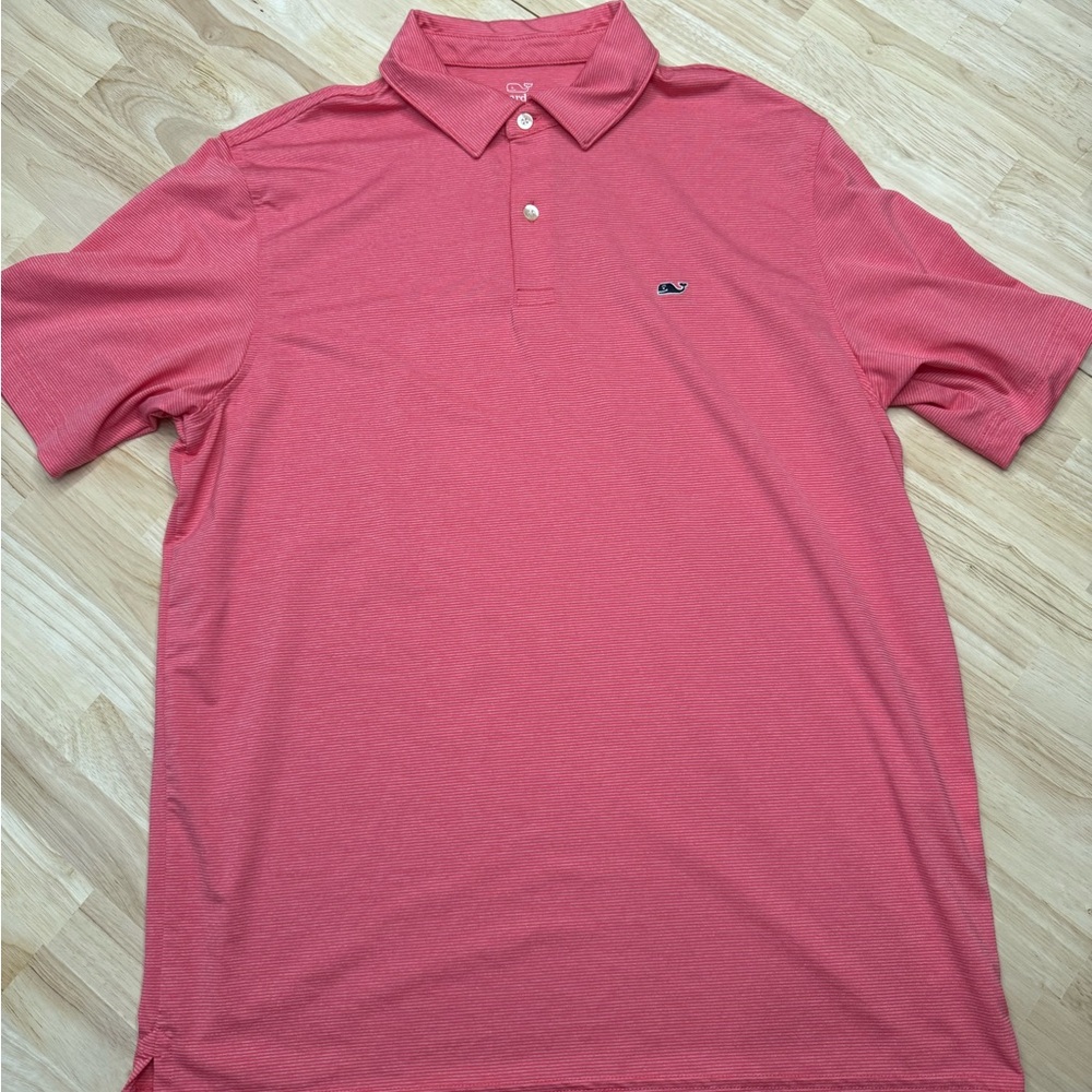 Vineyard Vines Men's Pink On the go Performance Polo Shirt
